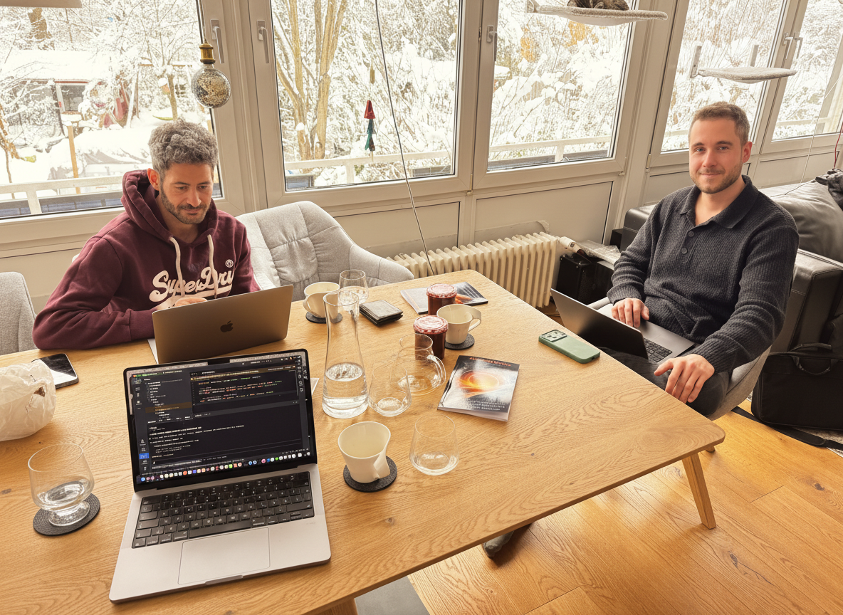 Robert Hannemann und Alexander Stern bei einer gemeinsamen Kreativ-Session
